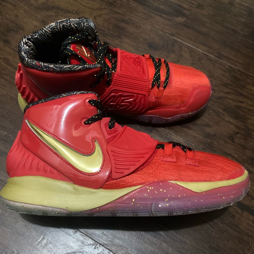 CLEAN Nike Kyrie 6 All Star Red Gold size 8.5 Womens Shoes